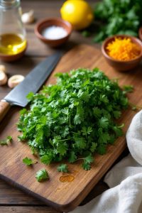 chop fresh herbs properly