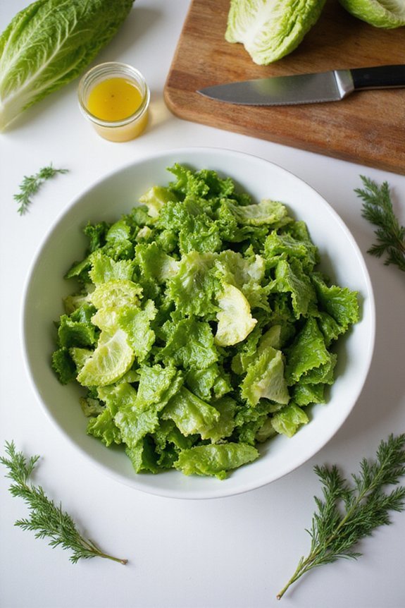 chop rinse store lettuce