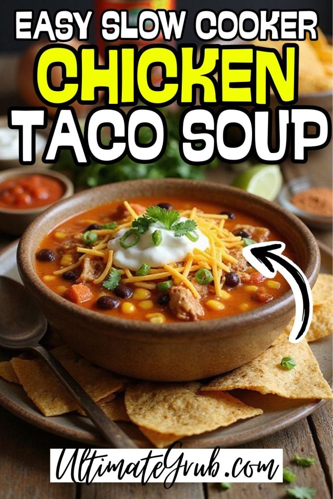 slow cooker chicken taco soup