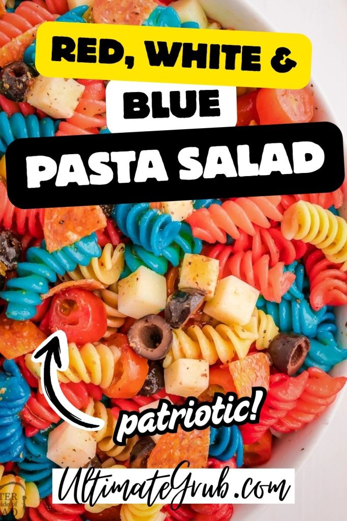 red white & blue pasta salad