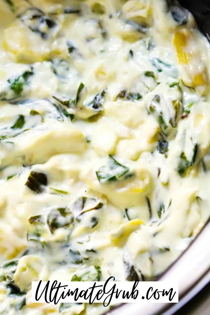slow cooker spinach artichoke dip