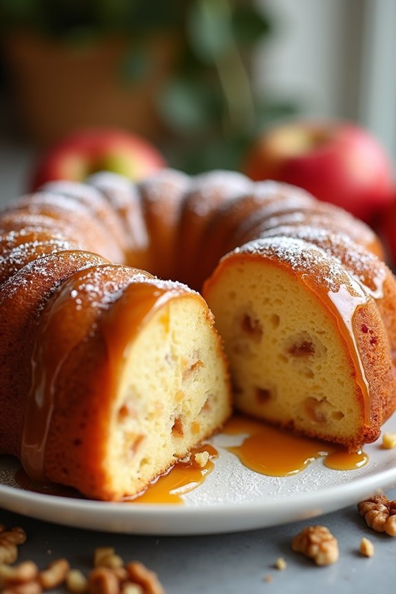 caramel drizzled apple cake recipe