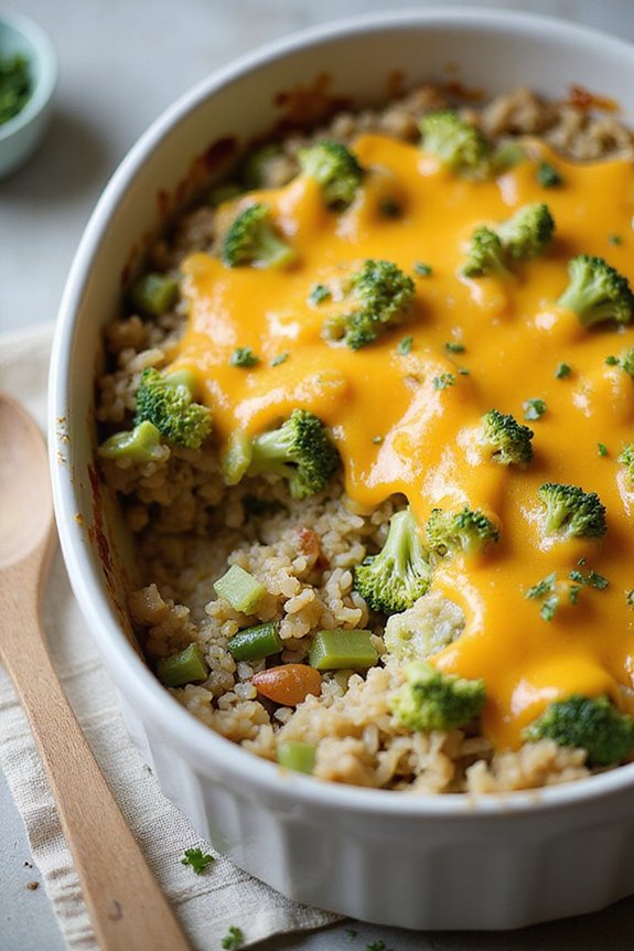 cheesy broccoli rice dish