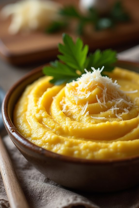 creamy polenta with garlic