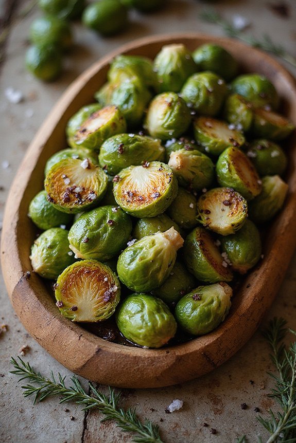 crispy caramelized brussels sprouts