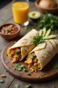 delicious morning meal wrap