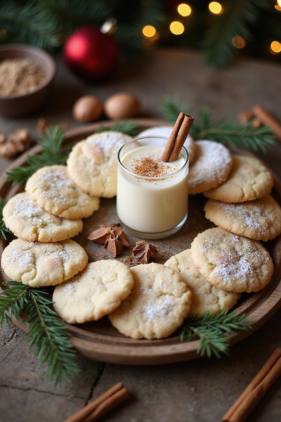 festive eggnog flavored cookies