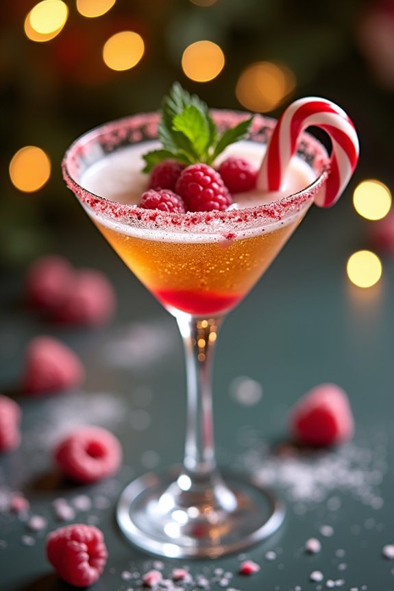 festive sparkling christmas cocktail