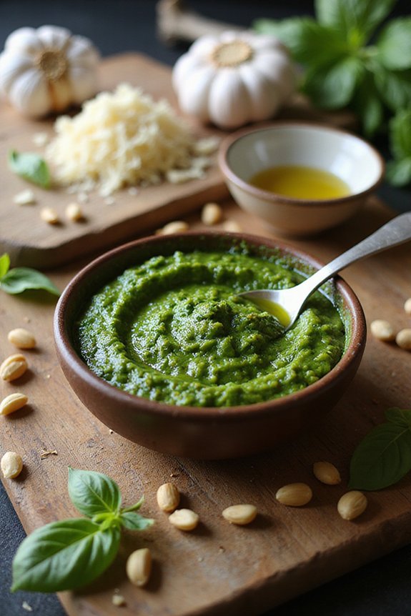 fresh basil garlic sauce