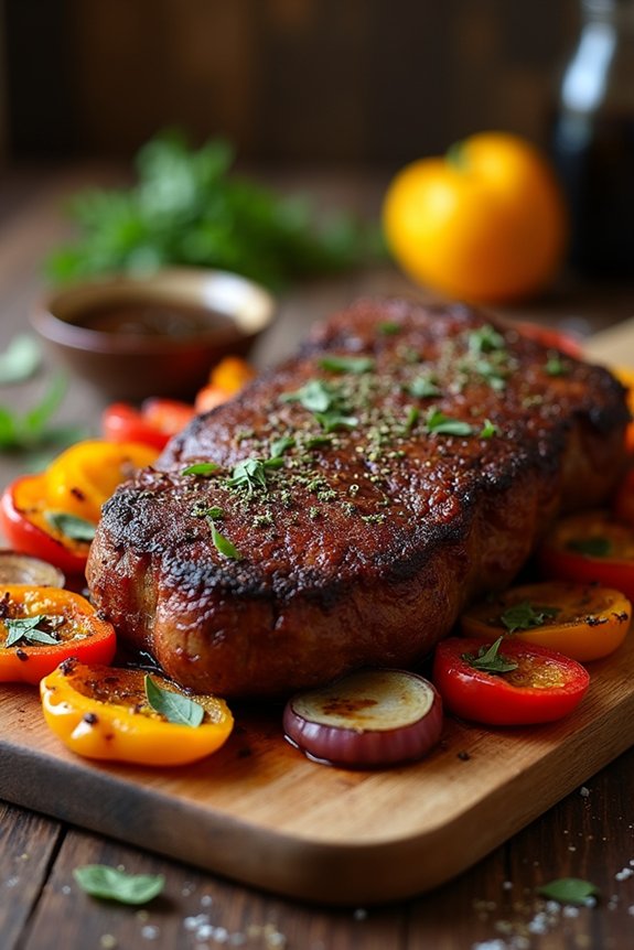 marinated roasted tender beef