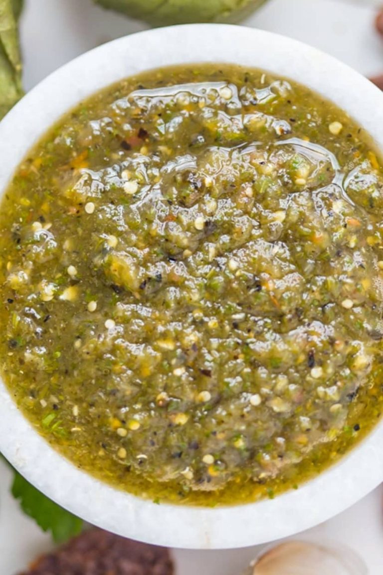 roasted poblano and tomatillo salsa