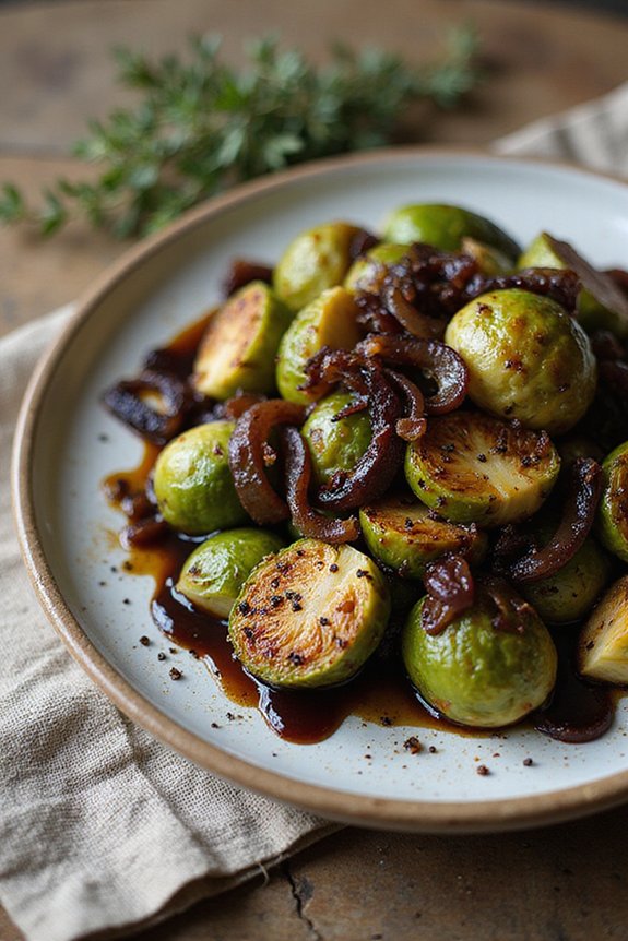 savory caramelized brussels sprouts