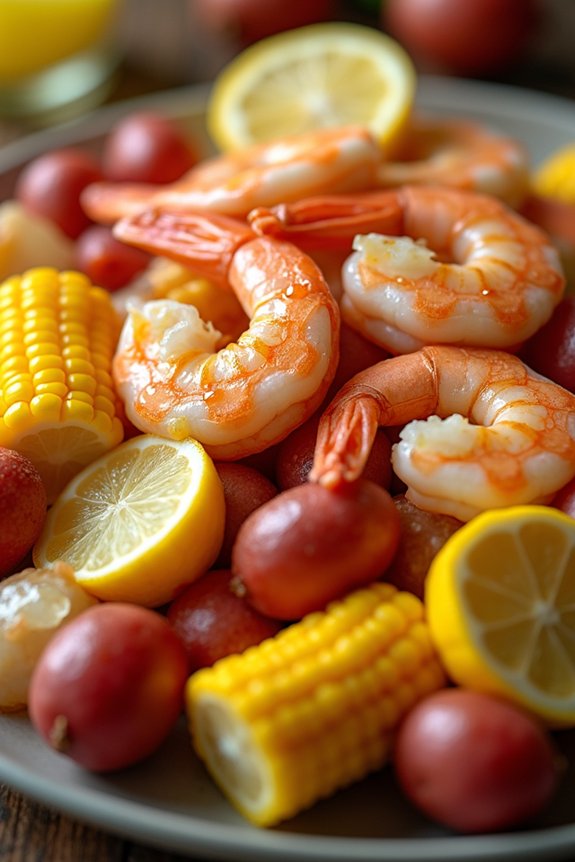 serve seafood with accompaniments