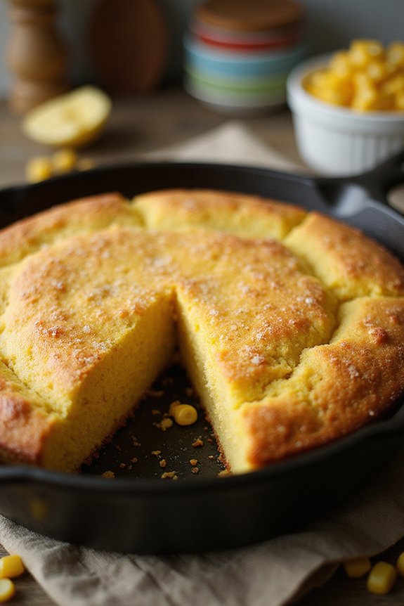 sweet skillet cornbread recipe