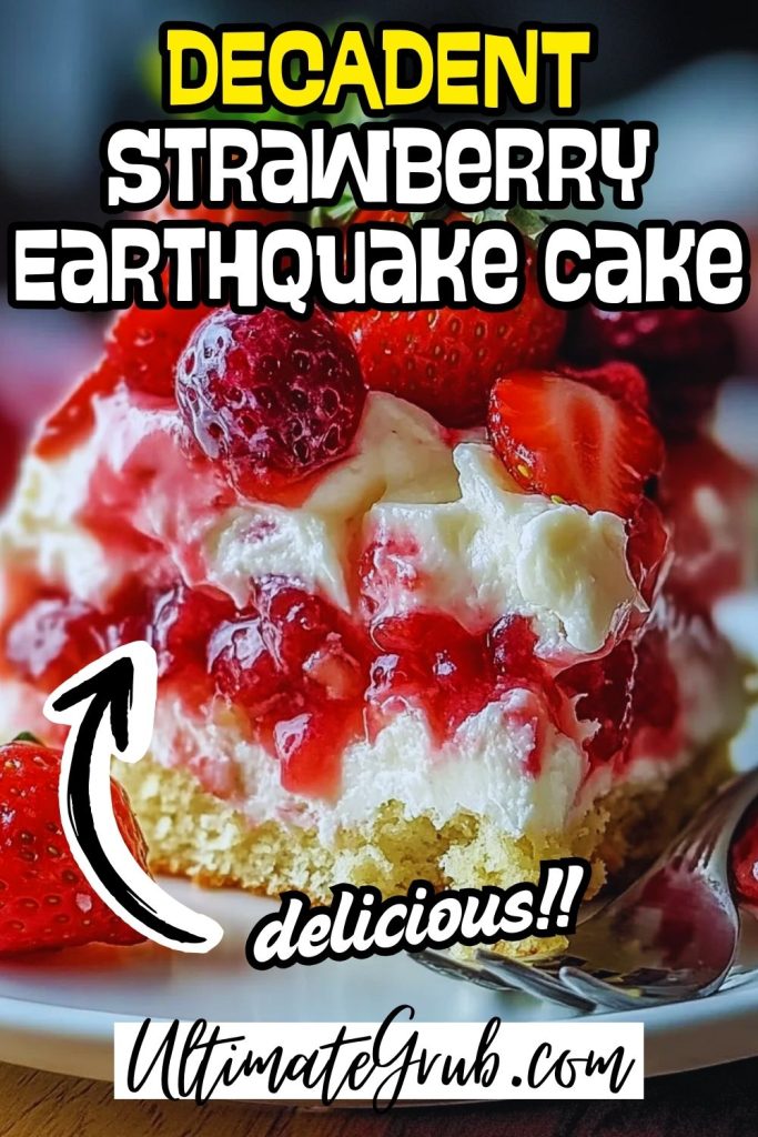 strawberry earthquake cake